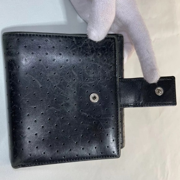 GUCCI Black Bi-fold Wallet Punching Design GG 115080 2067 - Picture 13 of 15